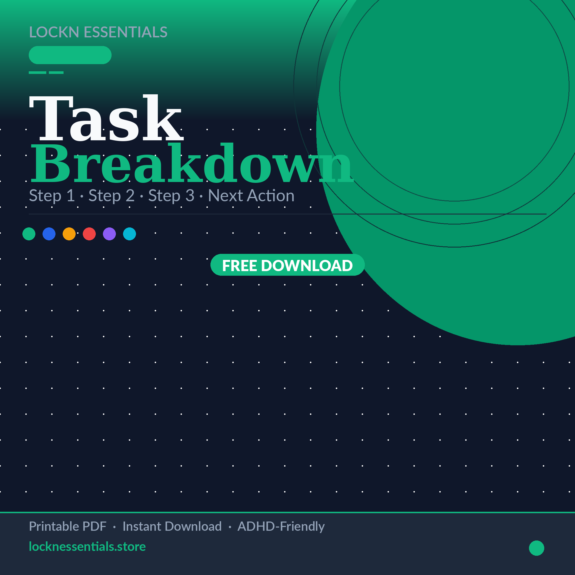 Task Breakdown Sheet | Free Printable | Lockn Essentials